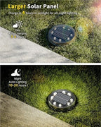 4 Pack Color Changing Solar Ground Lights Outdoor, IP67 Waterproof - Image 7