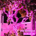 YEGUO 4 Pack Pink Solar Fairy Lights, Each 33ft 100 LED Christmas Lights Outdoor Waterproof, 8 Modes Sliver Wire Solar String Lights - Image 4
