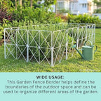 ShopLaLa Garden Fence (10 Panels) 12.5in(L) x 16.5in(H) Decorative White Metal Wire Diamond Fencing, Rustproof Animal Barrier for Dogs, Flower Bed Edging Fences Yard Patio Border Outdoor Decoration - Image 6