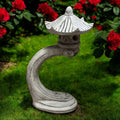 Concrete Pagoda Sculpture Yard Lantern Garden Statue Large Pagoda Outdoor Decor Japanese Home Ornament Zen Garden Gift by Unknown