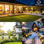 Solar Torch Lights with Flickering Flame 12 Pack for Decorations - Image 3