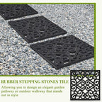 Pangda 8 Pack Rubber Stepping Stones Outdoor, Black, 15 x 15 inch - Image 4