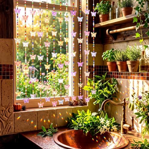 Suncalla 12 Pcs Crystal Suncatcher for Window, Butterfly, Multicolor - Image 4