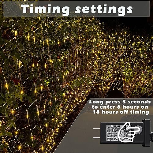 LED Net Lights, 360L 10×10 FT Outdoor Mesh Lights for patio, Pergolas - Image 5