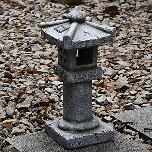 Outdoor Garden Animal Statues Patio Décor, Outdoor Japanese Lantern Statues, Garden Decor Sculptures Villa Courtyard Stone-Like Balcony Creative Zen Landscape Ornaments 26x2 - Image 4