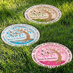 Cinnvoice 3 Pack Tree of Life Stepping Stones Outdoor for Garden, 10 Inches by QinYee