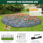 31ft(L) x 13in(H) Animal Barrier Fence, 22 Panels No Dig Garden Fence for Dog Rabbit, Rustproof Anti Digging Barrier, Garden Edging Border Ground Defense for Outdoor, Yard, Patio - Image 4