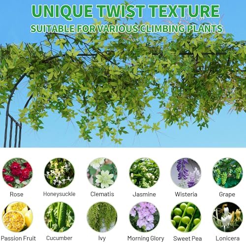 Garden Arch Trellis, 7.9FT Metal Arbor Archway for Climbing Plants Outdoor - Image 6