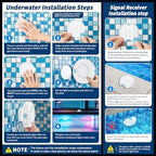 Homly Rechargeable Submersible Pool Lights with Wireless APP Control, Waterproof Underwater Smart LED Lights Controlled Multiple Lighting Modes, 4000mAh Magnets Light for Multi Scene Pool Decoration - Image 2