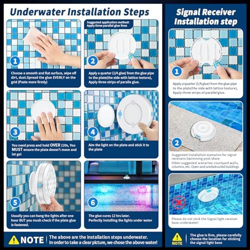 Homly Rechargeable Submersible Pool Lights with Wireless APP Control, Waterproof Underwater Smart LED Lights Controlled Multiple Lighting Modes, 4000mAh Magnets Lights for Multi Scene Pool Decoration - Image 4