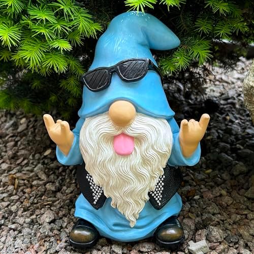 Mood Lab Garden Gnome - Rocker Gnome Statue - 9.25 Inch Tall Lawn Figurine - for Outdoor or House Decor - Funny Yard and Patio Decoration - Image 6
