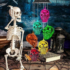 Hummingbird Solar Wind Chimes for Outside - Color Changing LED Outdoor Solar Lights Waterproof Windchimes, Home Garden Patio Yard Porch Decoration (Human Skeleton) - Image 3