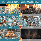 NUPICK 20 Pound Fire Glass, 1/4 Inch Reflective Fire Pit Glass - Image 3
