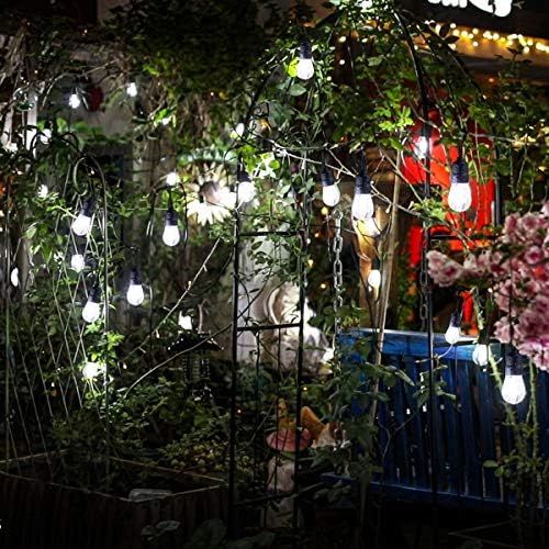 30ft Cool White LED Outdoor String Lights, Waterproof Festoon Light, 10 x Hanging Sockets with Shatterproof Light Bulbs for Backyard Garden Patio Pergola Gazebo Bistro Christmas Tree Wedding Party - Image 6