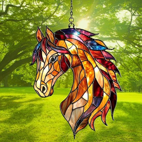 Radiant Horse Mosaic Effect Acrylic Suncatcher - Image 3