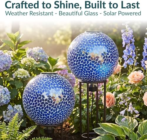 Sunnydaze Solar Gazing Ball for Garden, Lavender - Image 2
