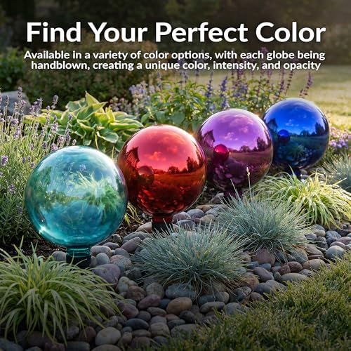 Sunnydaze 10" Handblown Glass Gazing Ball for Garden, Indoor or Outdoor Use - Image 4