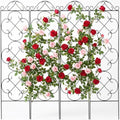 Thealyn 4 Pack 48" x 12.5" Metal Trellis for Potted Plants and Planters by ThealynGardens