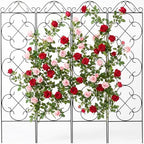 Thealyn 4 Pack 48" x 12.5" Metal Trellis for Potted Plants and Planters by ThealynGardens