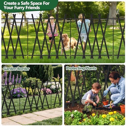 7 Panels Decorative Garden Fence 32in H x 17Ft L, Heavy Duty Metal Rustproof Animal Barrier No Dig Fencing Outdoor Dog Fence Flower Bed Border, Lawn Edging for Pet, Yard& Patio, Landscape - Image 5
