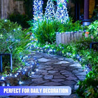JMEXSUSS 2 Pack Solar Christmas Lights, Total 400 LED 151FT, White and Blue - Image 4