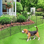 ADAVIN Tall Garden Fence with Gate, 32in 4 Panels Fencing for Yard 8.8 Ft - Image 6