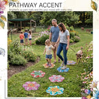 Landical 6 Pack Decorative Stepping Stones for Garden Outdoor, Flower - Image 5