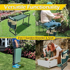 MaxWorks 50921 Folding Garden Kneeler Stool with 8 inch Wide Kneeling Pad, with 1 Tools Pouch for Planting and Gardening (Pack of 2) - Image 6