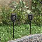 Outdoor Solar Torch Lights with Flickering Flame, Fire Effect Garden Light, Solar Powered Torch Light for Patio (Set of 2) by MAYPEX