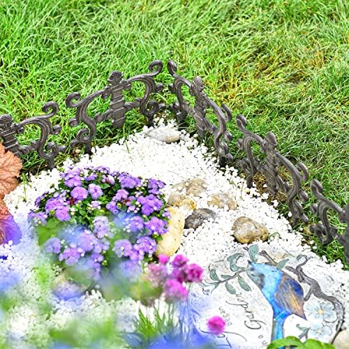 Sungmor Cast Iron Brown Flower Bed Edging - 9.4 Inches Tall 4 Pack - Image 5