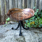 Achla Designs Dara Knot Copper Birdbath with Tripod Stand - Image 4