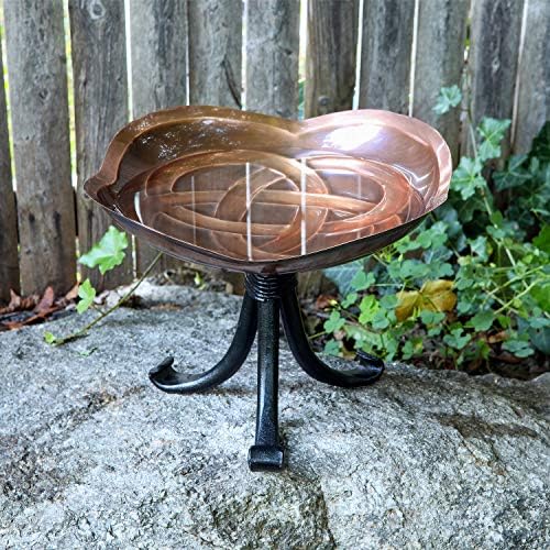 Achla Designs Dara Knot Copper Birdbath with Tripod Stand - Image 4