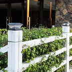HUYIENO Solar Post Cap Lights Outdoor LED Lighting Deck Fence Cap Light 9 Light Modes Bright White/7 Color Fixed Modes/7 Color Cycling Mode Suitable for 4x4 5x5 Wooden Posts Black 6pk - Image 5