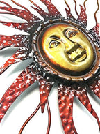Bellaa Metal Wall Art Sun Moon Stars Celestial Indoor Outdoor Hanging Garden 3D Sculpture Retro Plaques Home Decor Large 36 inch - Image 6