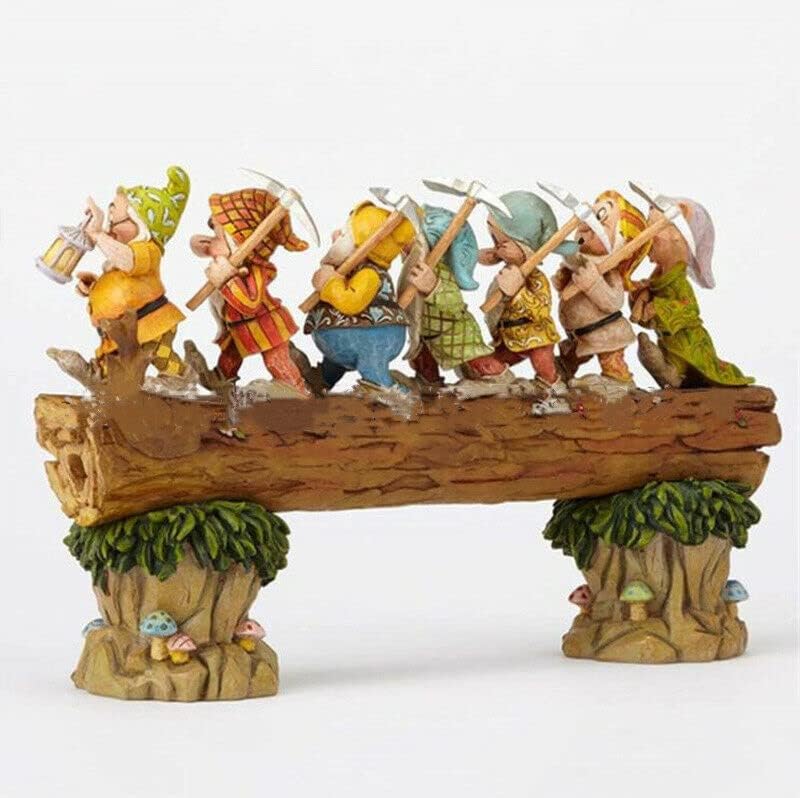 Seven Dwarfs Garden Statues,Fairy Garden Gnome Statues, Handmade Outdoor Garden Gnome Resin Crafts Kit，Garden Figurines for Outdoor Home Yard Decor Gift - Image 4