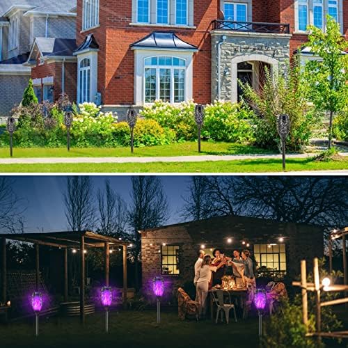 Purple Solar Torch Lights, Halloween Solar Lights Outdoor - Image 4