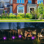 Purple Solar Lights Outdoor, 8 Pack Solar Torch Lights - Image 2