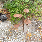Mushroom Garden Rain Bell Stake, 30 Inch Brown Metal Sculpture - Image 5