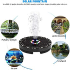 Submersible Sump Pump Floating Solar Fountain Colorful Led Light Garden Fountain Water Pump Garden Decoration Transfer Pump (Color : 6 Led Light) - Image 5