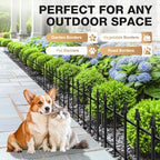 Decorative Garden Fence 10ft (L) x 19in (H) - 7 Panels Heavy Duty Garden Fencing Animal Barrier Rustproof Metal Fence Border for Outdoor Yard & Flower Bed Decor - Image 6