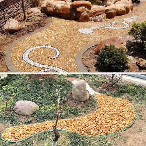 YISZM 20lbs Yellow River Rocks for Landscaping, 1-2 Inch Natural Pebbles for Indoor Plants, High Polished Decorative Stones Vase Filler Fish Tank Aquariums Garden - Image 7