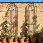 2 Pack 86.7" H x 19.7" W Metal Garden Trellis with Black Coating, Wire Lattice Grid Panel for Climbing Plants Outdoor Roses Vine Cucumbers Vegetables Flower Support (86.7" H, 2 Pack) - Image 6