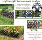 LaLaGreen Garden Edging Border (23x8.5in, 10 Pack) Black Plastic Fence - Image 4