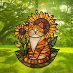Happy Tabby Cat Acrylic Suncatcher - Image 3