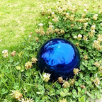 Outdoor Garden Gazing Mirror Ball: Gazing Ball, Stainless Steel Garden Mirror Globe, for Home Outdoor Pond Swimming Pool Decoration Gift, Hollow Floating Reflective Globe (Blue,8in) - Image 5