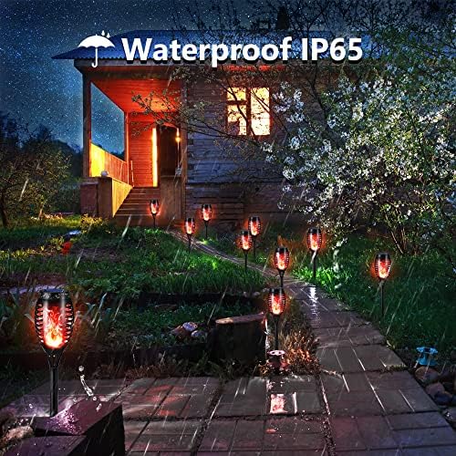Toodour Solar Torch Flame Lights, 12 Pack Solar Halloween Lights Outdoor - Image 6