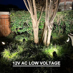 GOODSMANN Landscape Lighting 2PK Landscape Floodlights Spotlights 3W LED 200 Lumen with Replaceable LED Bulbs 12V AC with Metal Stakes Cable Connectors - Image 7