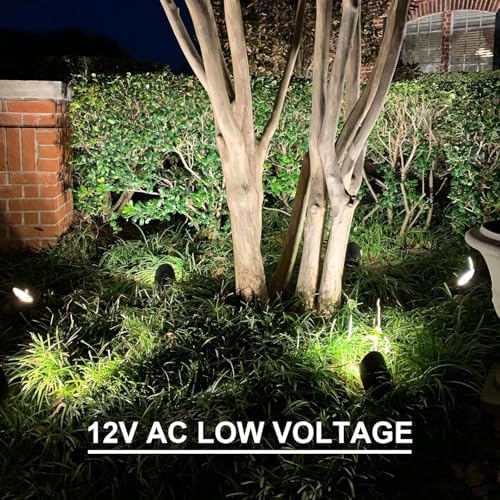 GOODSMANN Landscape Lighting 2PK Landscape Floodlights Spotlights 3W LED 200 Lumen with Replaceable LED Bulbs 12V AC with Metal Stakes Cable Connectors - Image 7