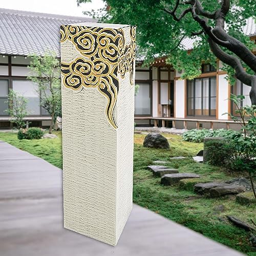 ARCVOX 2.3/2.9/3.6ft Asian Pillar Outdoor Decoration, Flower Pot Columns for Backyard, Faux Stone House Decor Sculpture, Ornament for Landscape Scene Layout (Color : Gold, Size : Size XL) by Unknown