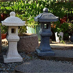 Buddha Statue,Japanese Solar Pagoda Garden Ornament Pagoda Zen Lantern Buddha Decor Statue,Grey+Height60.5cm - Image 5
